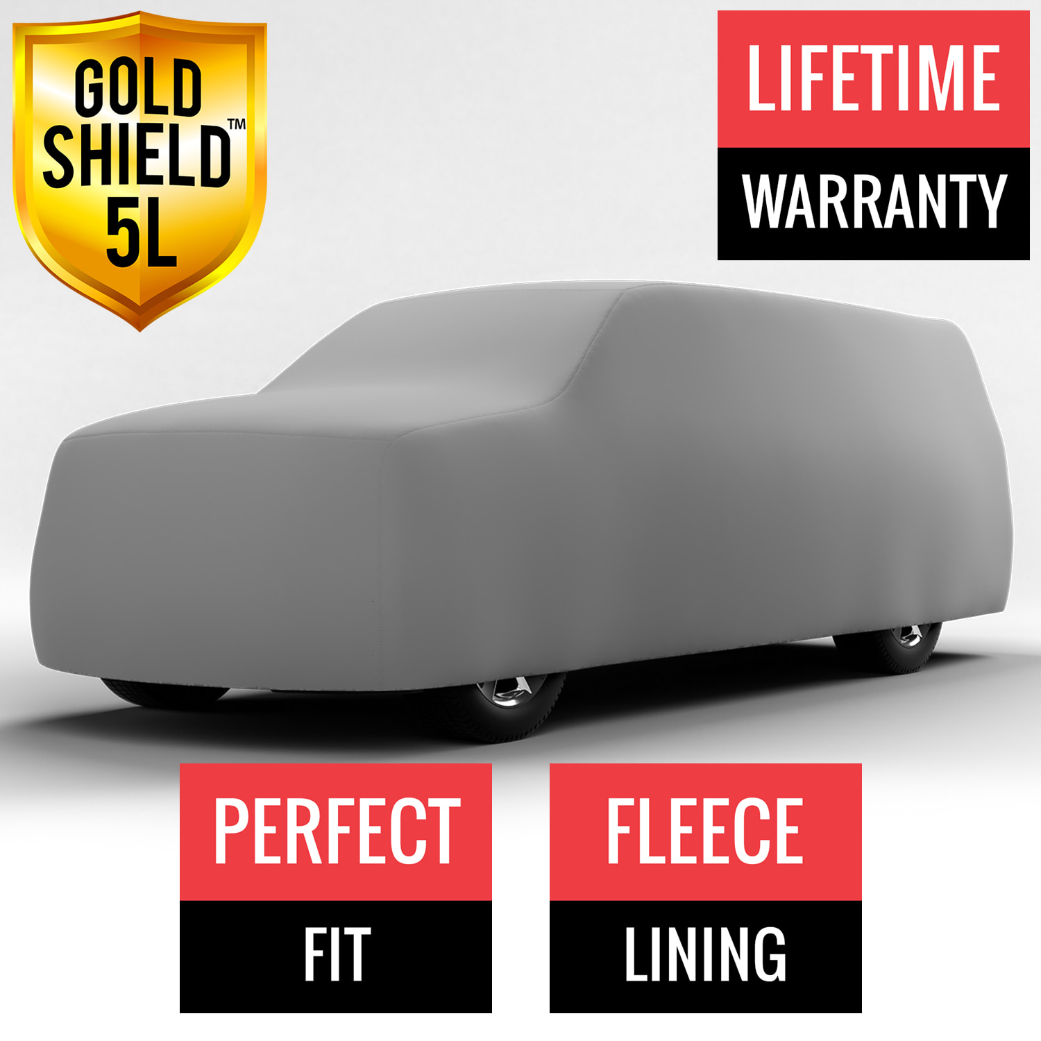 Gold Shield 5L - Car Cover for GMC R2500 1987 Crew Cab Pickup 4-Door Long Bed with Camper Shell