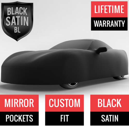 Black Satin BL - Black Car Cover for Chevrolet Corvette 2017 Convertible 2-Door