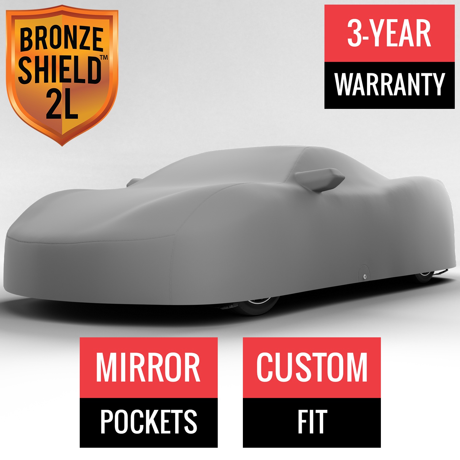 Bronze Shield 2L - Car Cover for Chevrolet Corvette Z06 2023 Coupe 2-Door with HIGH Wing Spoiler