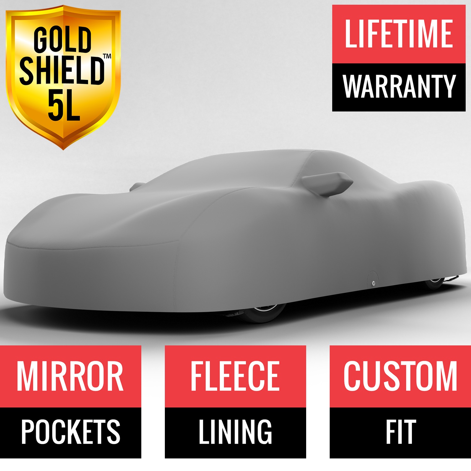 Gold Shield 5L - Car Cover for Chevrolet Corvette Stingray Z51 2023 Coupe 2-Door with HIGH Wing Spoiler