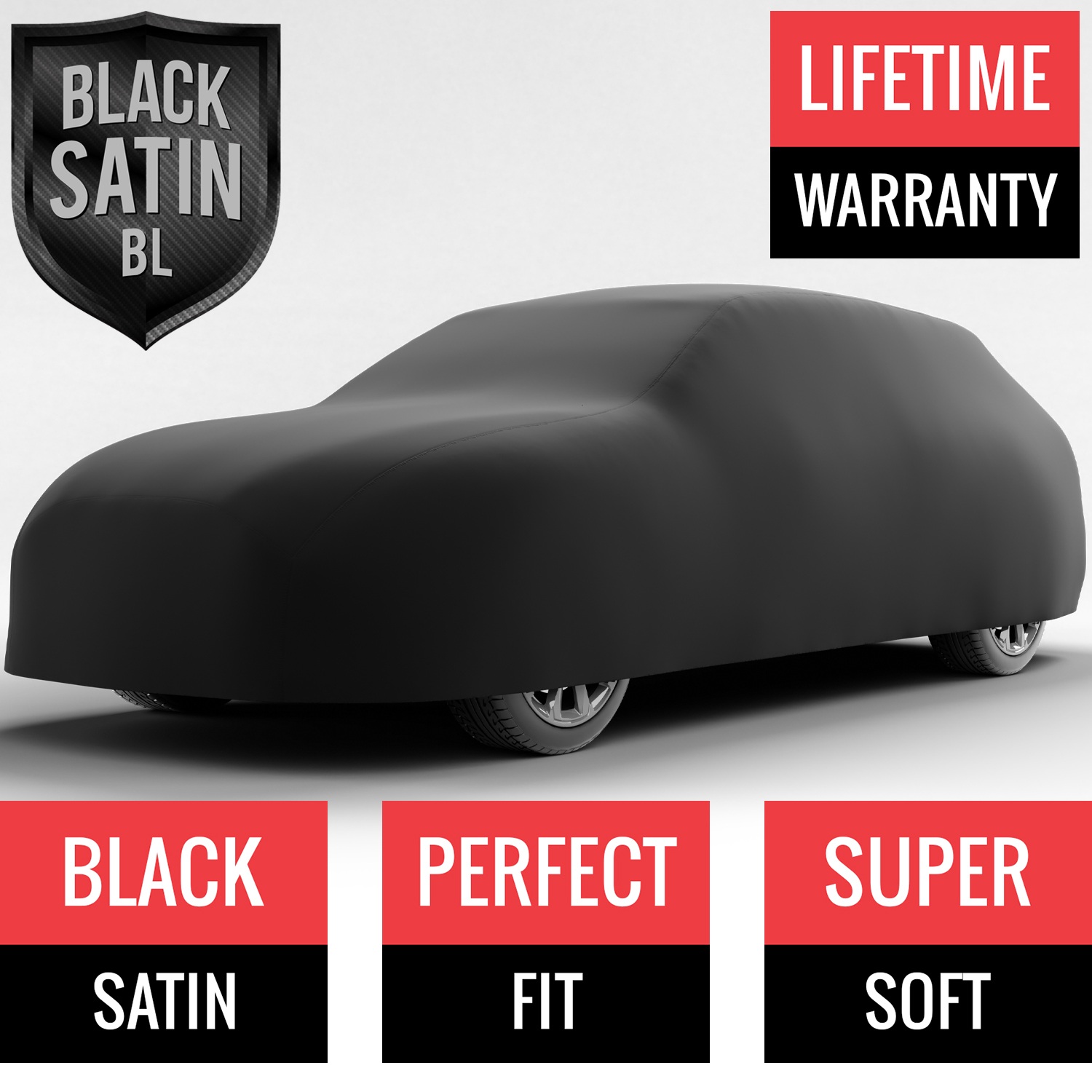 Black Satin BL - Black Car Cover for Volkswagen GTI 2022 Hatchback 2-Door