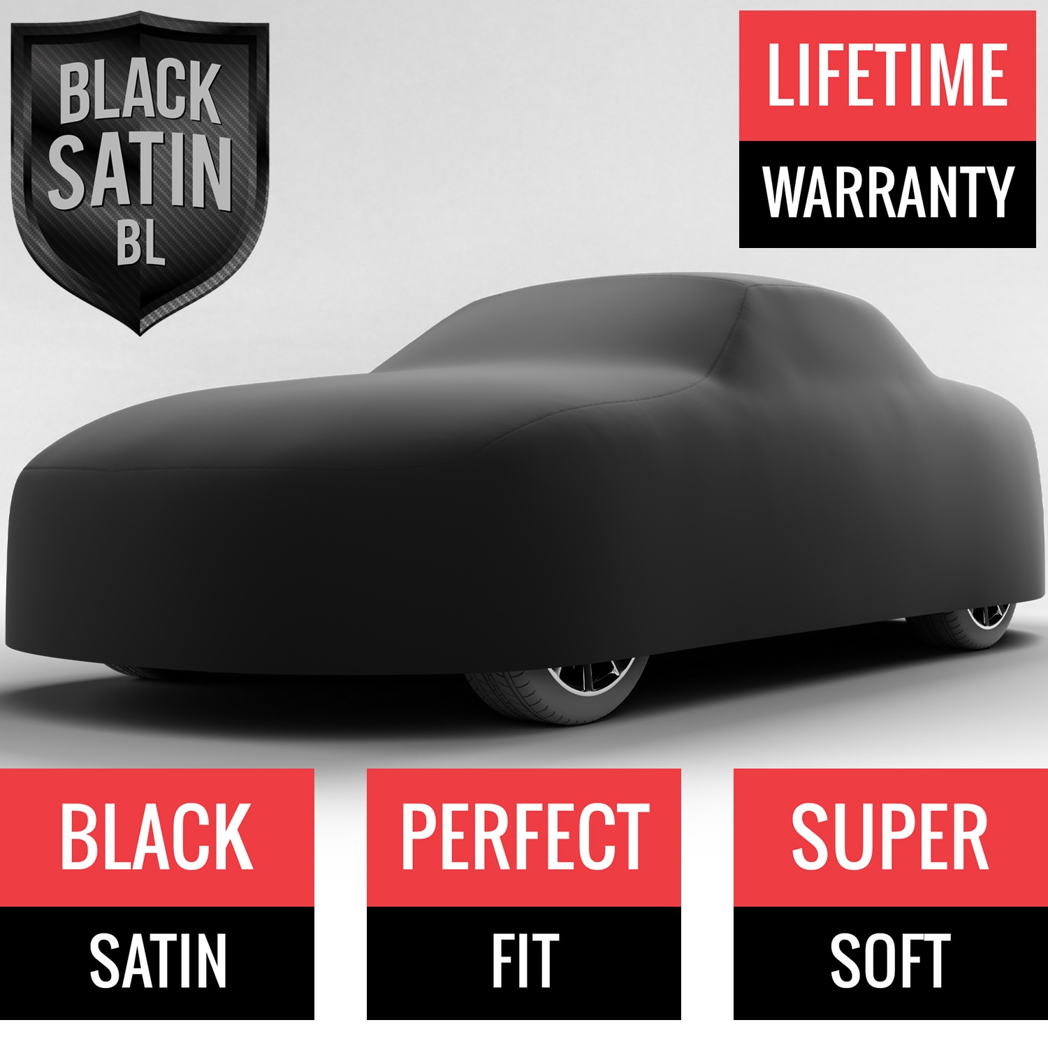 Black Satin BL - Black Car Cover for Fiat 128 1976 Coupe 2-Door